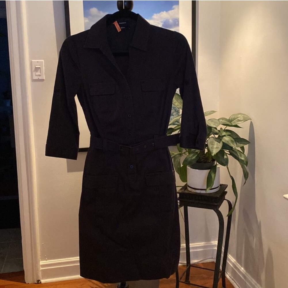 MARCS Black Military Style Cate Dress
